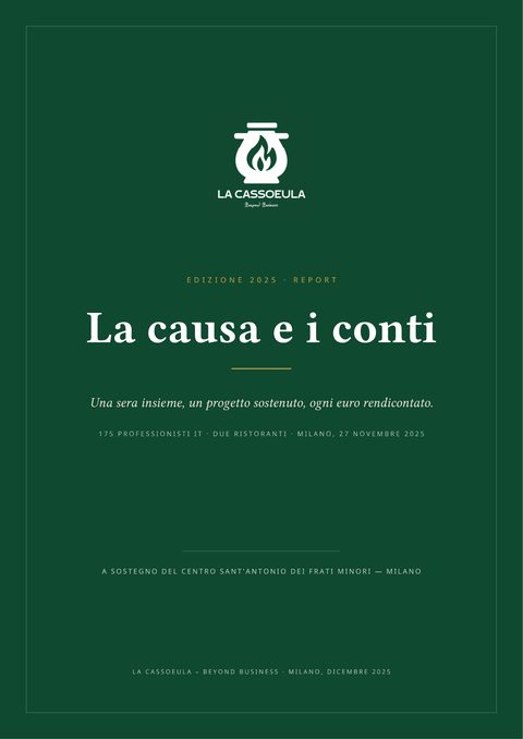 Copertina del report 2025 La Causa e i Numeri